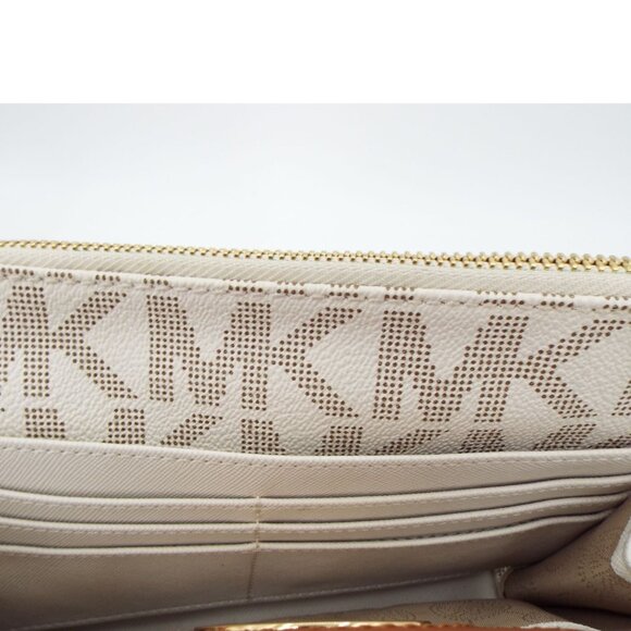 Michael Kors Fulton Signature Monogram Vanilla and Brown Crossbody Bag - Picture 12 of 12